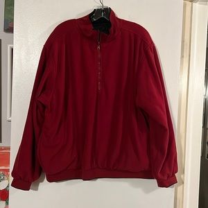 Wedge mens reversible red fleece/black windbreaker